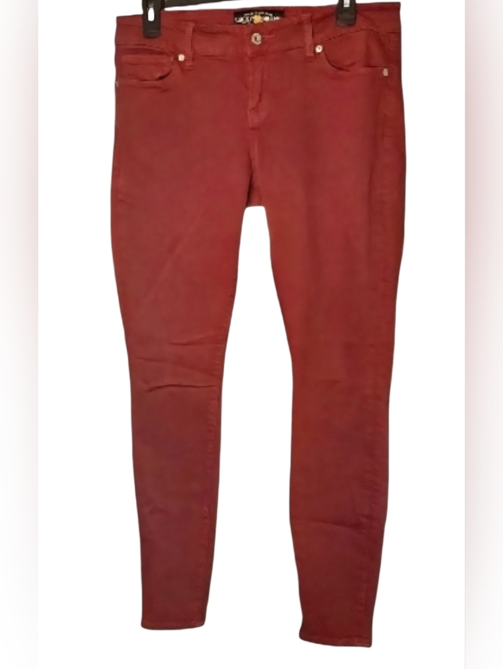 🔥 Lucky Brand Lolita Skinny Jeans Red Low Rise Stretch Denim Women’s Size 8/29
